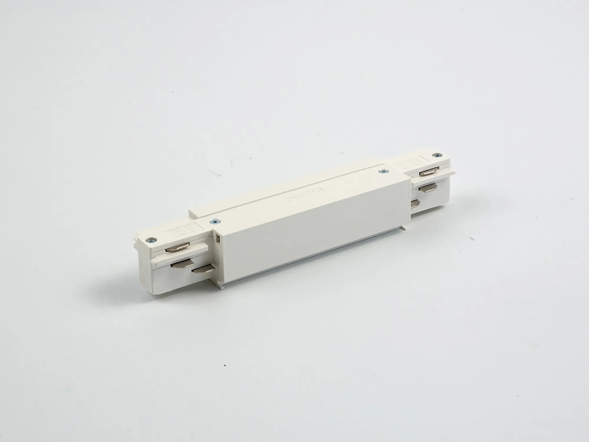 Straight Coupler With Feeding Option 3 Circuit Surface Mounted Track 555 1 1208 1  Eutrac 3 Circuit Surface-White
